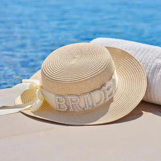 Sombrero de Playa BRIDE con Perlas
